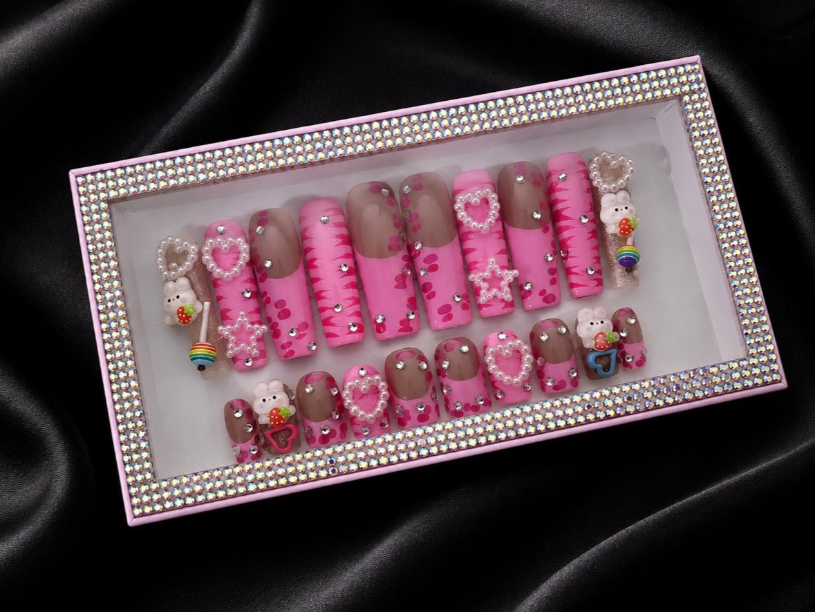 Blush Bunny Luxe Mommy & Mini Me Press-On Nail Set 💕🐰